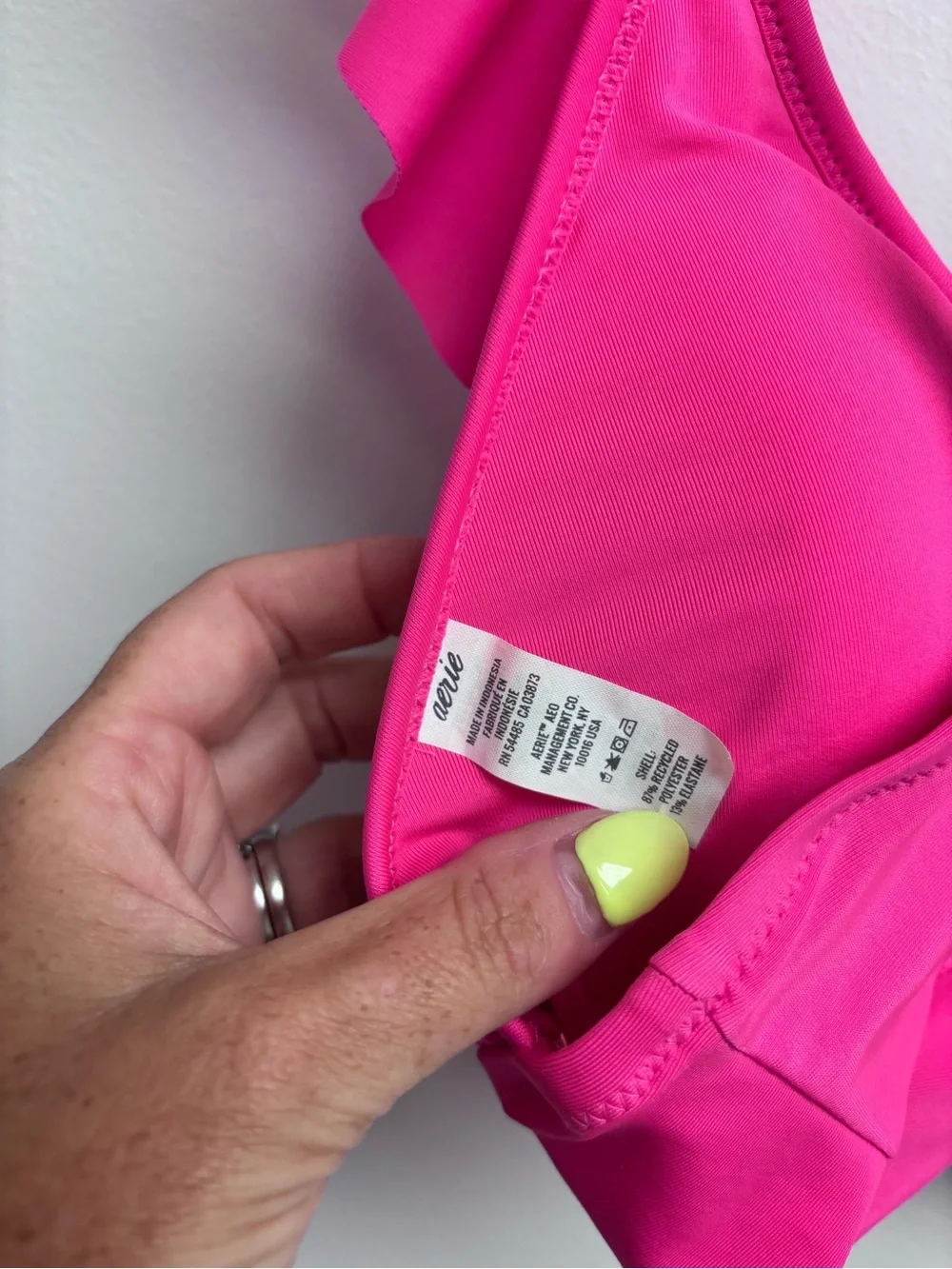 NWT Aerie Ruffle Longline Bikini Top
